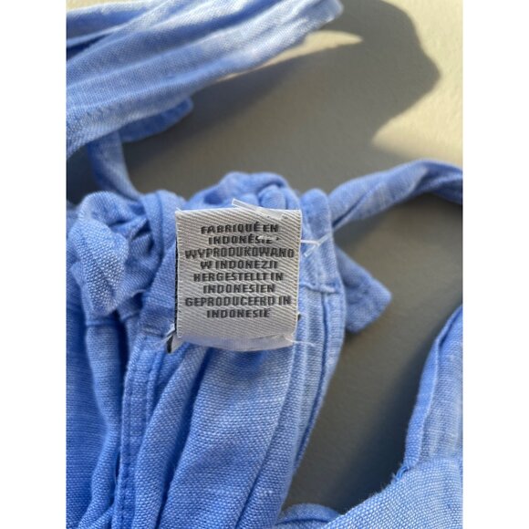 Haute Hippie Jumpsuit Size Medium Sleeveless Wide Leg Square Neck Linen Blend - Picture 4 of 9